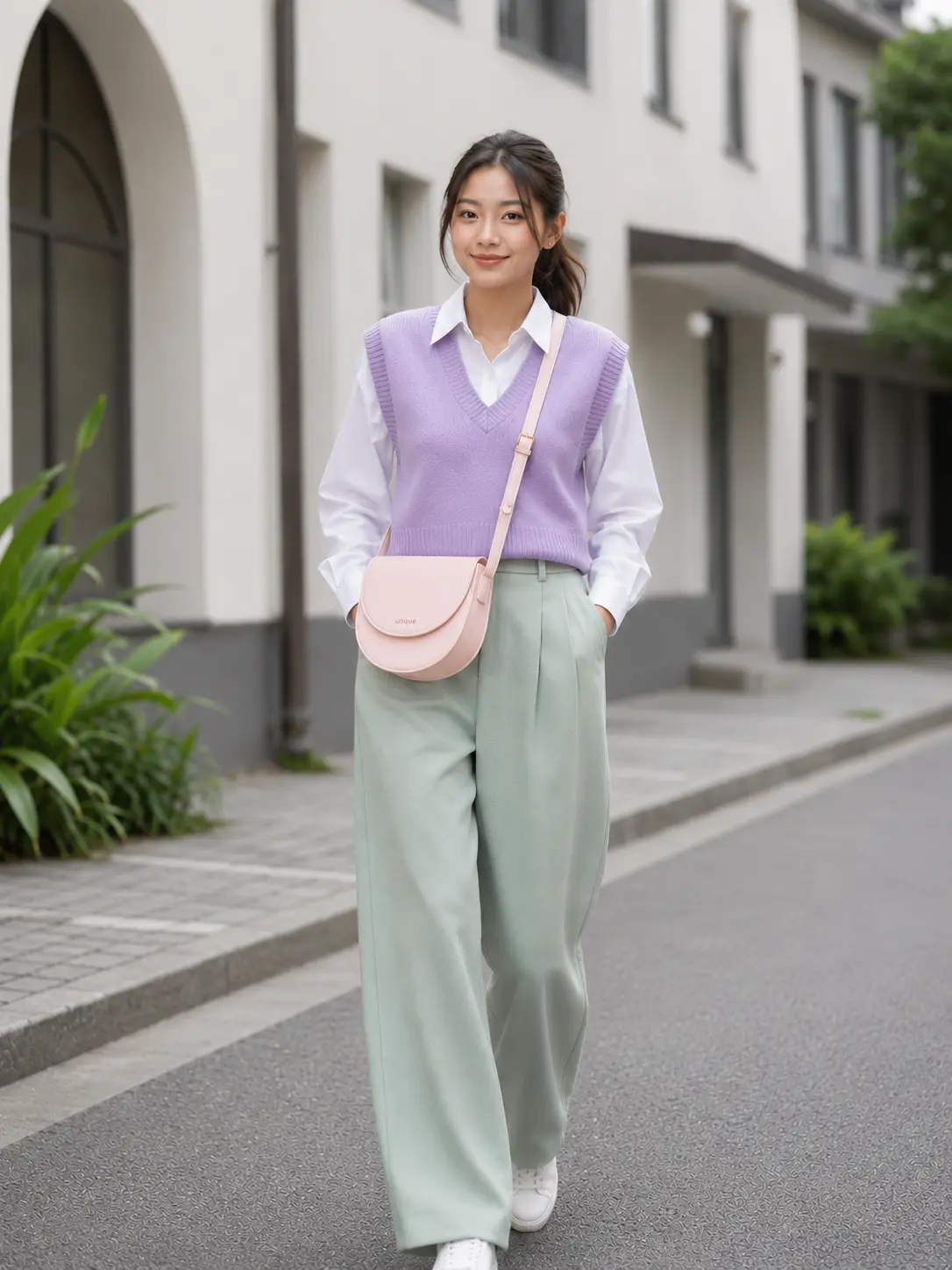 Moony Sling Bag - Powdery Pink