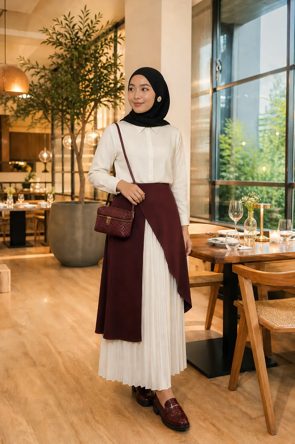 Juliette Hand Bag - Maroon