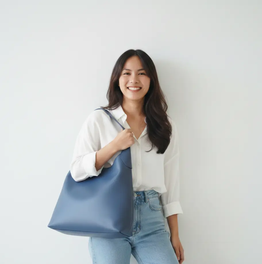 Nola Shoulder Bag - Slate Blue 3