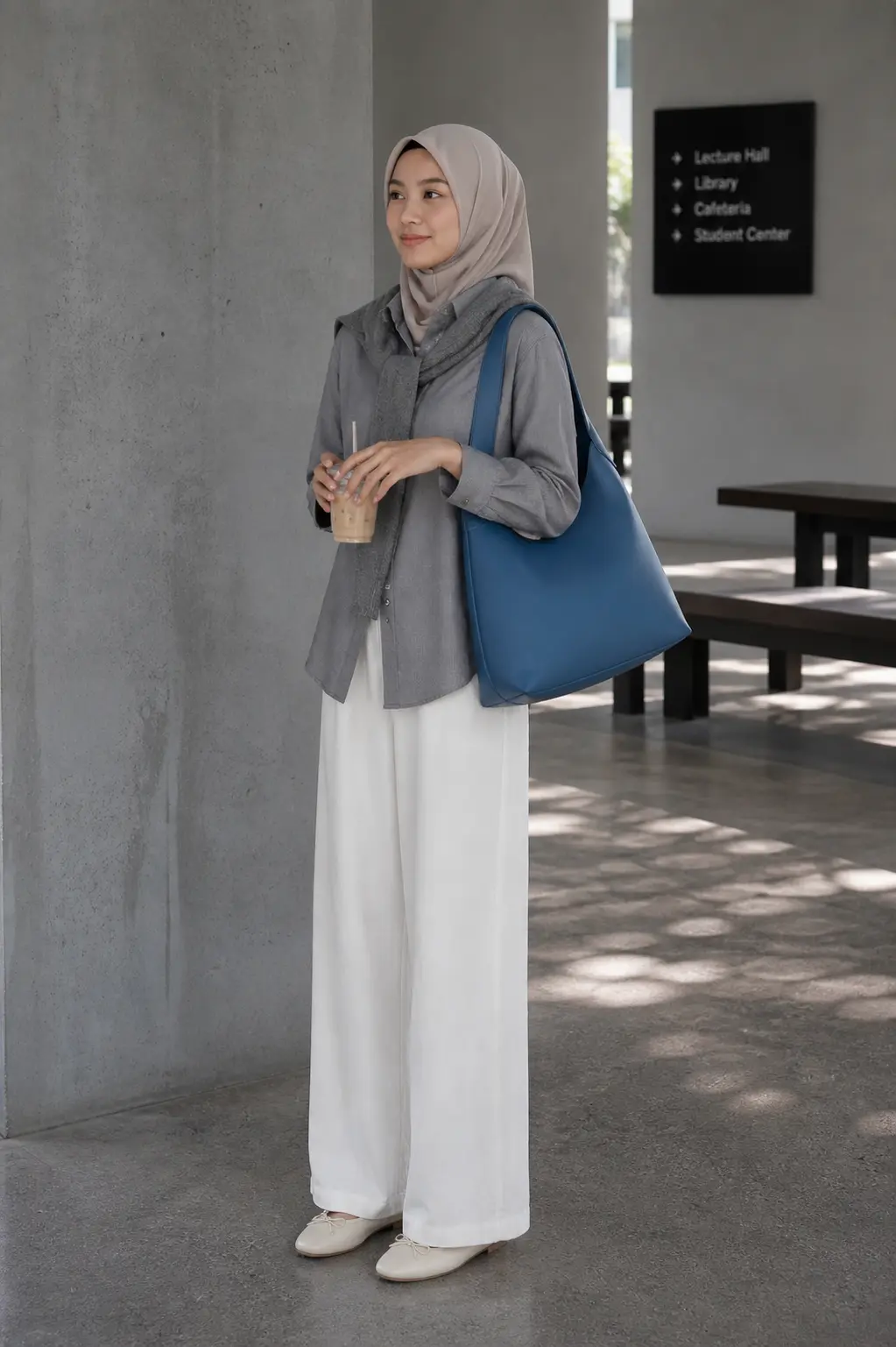 Nola Shoulder Bag - Slate Blue 2