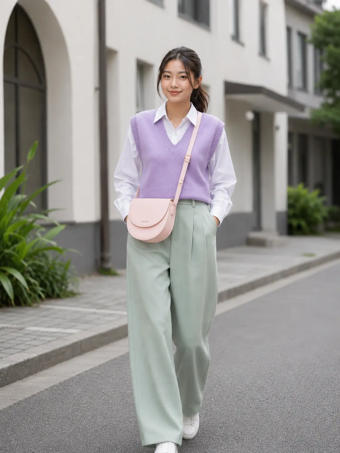 Moony Sling Bag - Powdery Pink 2